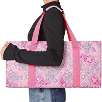 Sac de transport et pochette d'accessoires en tissu Oxford à imprimé floral de style chinois pour ensemble de rangement de Mahjong, portable pour les loisirs et les voyages