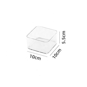 Kitchen Transparent Plastic Desktop Drawer Storage Box Partition Tableware Stationery Sorting Small Box