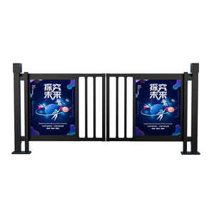 Patrón personalizado LOGO Comunidad Columpio automático Paso seguro Puerta doble Acceso peatonal inteligente Publicidad Puerta Enterence / Exit - Product Image 6