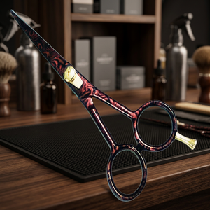 ASAP Brand Stainless Steel 6.25 Inch Ultra-<b>Light</b> Right-Handed Hair Cut Scissors Adjustable Screw <b>Finger</b> Rest Gold Color Coated - Product Image 4