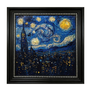 Rompecabezas de Madera con Diseño de Noche Estrellada, Estilo Van Gogh, Paisaje Urbano, Pintura Decorativa, Grosor de 3.0MM, Juguete para Jóvenes - Product Image 1