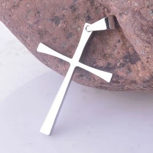 316L Stainless Steel Silver and Gold Color <b>Cross</b> <b>Pendant</b> Necklace Accessory for Women <b>Men</b> Simple Punk Hip Hop Jewelry Gift - Product Image 5