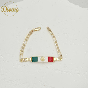 Joyería Divina Pulsera de Cadena de 15 cm de Oro Laminado de <span class=keywords><strong>14k</strong></span> para Niño, Alta Calidad, Precio de Mayoreo, Gran Venta - Product Image 6