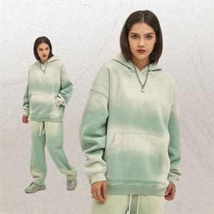 <b>Men's</b> Acid Washed Oversize Pullover <b>Hoodie</b> with Pockets Functional Drop Shoulder Heavyweight Sweatshirt for Winter - Product Image 4