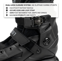 Patins à roues alignées agressifs UFS ASW pour enfants, pour la pratique de la vitesse et des cascades en extérieur, avec fonction clignotante