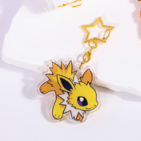 Llavero de Moda con Diseño de Pokémon, Acrílico en Relieve, Ligero, Flexible y Resistente, Colgante de Joyería con Diseño de Elfo