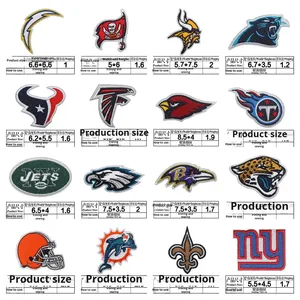NFL Mỹ giải đấu 32 ĐộI Logo biểu tượng phù hiệu dính sắt-on thêu vá PVC thêu vải các bản vá lỗi - Product Image 4
