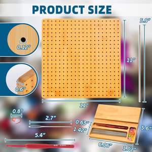 PAFU nuovo prodotto transfrontaliero fatto a mano fai da te pannello di blocco quadrato all'uncinetto regalo ideale per la madre in legno tavola all'uncinetto - Product Image 4
