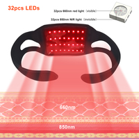 Ceinture de photothérapie à lumière rouge 2026 avec LED 660nm et 850nm, ajustement réglable et design portable, coussin de thérapie par lumière rouge et infrarouge