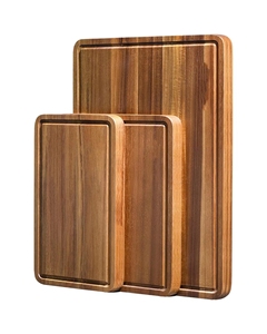Tabla de Cortar de Madera de Acacia Orgánica, Tabla de Cortar de Doble Cara para Carne, Bloque de Carnicero, Queso y Verduras - Product Image 1