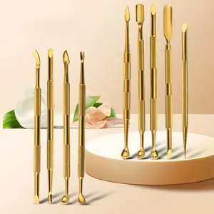 Penolak Kutikula Kuku Seni Kuku Baru Bahan Stainless Steel Warna Perak Emas Pelangi <span class=keywords><strong>Titanium</strong></span> untuk Salon Manikur - Product Image 1