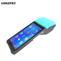 Lecteur de codes-barres 2D Android PDA Imprimante thermique Écran tactile 5,5 pouces Imprimante POS portable