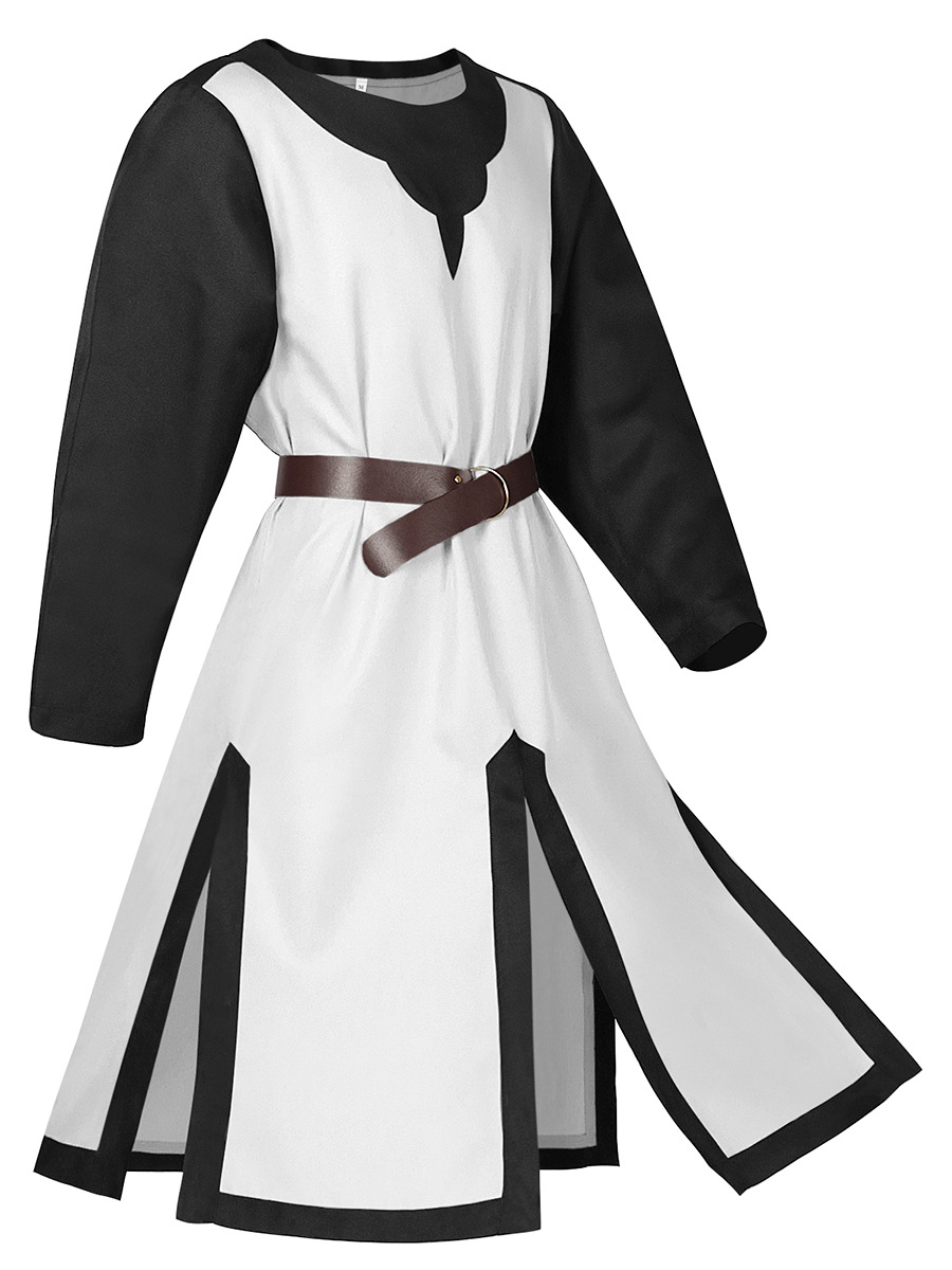 White background with black collar [excluding belt]