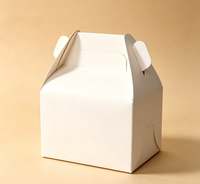 Tragbare Geschenkbox mit Griff, Anpassbare Faltbare Seitenverschluss-Giebelbox für Hochzeit Party Süßigkeiten Kekse Schokolade Gastgeschenke Verpackung