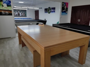 Table de <span class=keywords><strong>billard</strong></span> convertible en bois massif d'art moderne <span class=keywords><strong>7ft</strong></span> 8ft 9ft Snooker intérieur à usage domestique avec accessoires de queue - Product Image 4