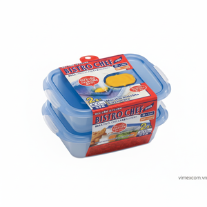 Bistro Chef Contenedor de almacenamiento de alimentos cuadrado pequeño 2P 400 - Product Image 1