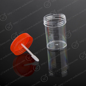 Gobelet de collecte médicale en plastique jetable 40 ml 60 ml avec couvercle pour le stockage d'échantillons - Product Image 2