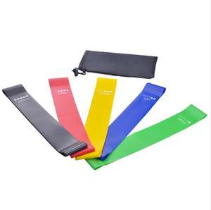 Couleur 5 pièces Fitness <span class=keywords><strong>Loop</strong></span> Bands Gym Exercise TPE Resistance Band avec Carry - Product Image 5
