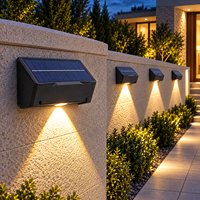 Lampe murale solaire extérieure IP65 étanche, LED RGB avec détecteur de mouvement, éclairage de terrasse moderne, spot décoratif, lampe solaire extérieure