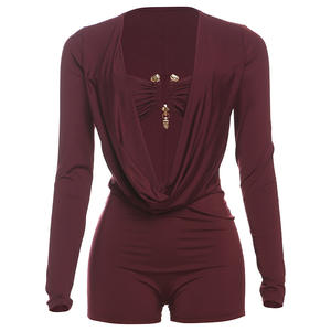 K24Q62136 Combinaison Femme Printemps 2026 Sexy Moulante Effet Amincissant Style Urbain Décolleté Plongeant Coupe Ajustée - Product Image 6