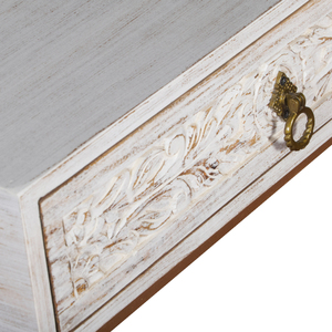 Mesa Consola Moderna de Madera con 2 Cajones y Estructura Metálica Dorada – Mesa de Entrada de Lujo |   Mesa de Almacenamiento para Pasillo - Product Image 4