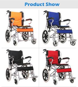 Silla de ruedas plegable portátil, rueda sólida, silla de ruedas de acero estándar, silla de ruedas plegable Manual para <span class=keywords><strong>ortopedia</strong></span> y rehabilitación - Product Image 6