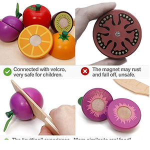 Divertente taglio cibo frutta verdura giocattoli fingere cibo gioco Set ragazze ragazzi in legno educativi giocattoli da cucina per bambini - Product Image 5