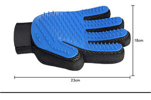 Yeni gelenler mavi bulaşık eldivenleri köpekler kediler atlar Pet bakım eldiven sol ve sağ nazik de-dökülme fırçalar - Product Image 2