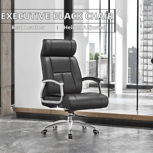 Insurance Company Manager <b>Office</b> Executive Modern Genuine <b>Leather</b> Adjustable -Height Swivel Big Size Waiting <b>Chair</b> - Product Image 2