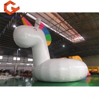 Licorne gonflable géante flottante sur mesure, grande taille de dessin animé