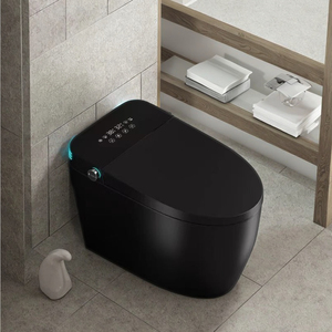 Luxury Smart Auto-Open Close Lid Strong Flush Remote Control Matte <strong>Black</strong> Elongated Luxury <strong>Toilet</strong> Works Any Water Seat Heating - Product Image 1