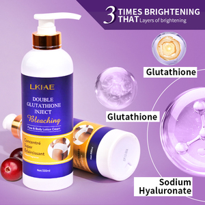 Lotion corporelle blanchissante puissante au beurre de karité et glutathion 500ml, faible MOQ, marque privée - Product Image 3