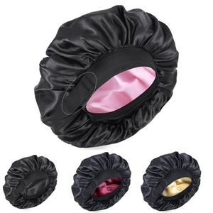 Gorro de Dormir de Seda Real para Hombre y Mujer, para Cabello Rizado, Doble Capa, Ajustable, Antideslizante, Regalo Promocional - Product Image 1