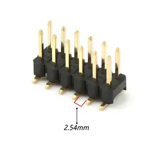 2.54mm Pitch Dual Rows SMT Male Pin Header Connector for PCB Applications RoHS Certified - Product Image 1