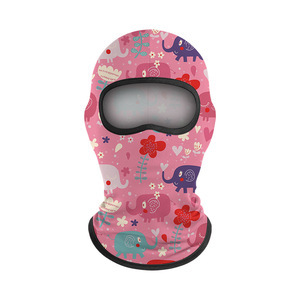 Masque de protection solaire pour enfants UPF 50 en soie glacée, couvrant tout le visage, pour filles, pour le cyclisme et les activités de plein air - Product Image 1
