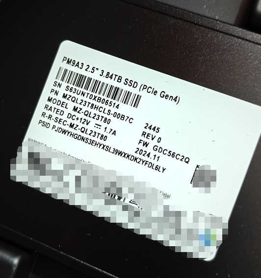 New 3.84TB U.2 NVMe PCIe 4.0 X4 Enterprise Solid State Drive PM9A3 MZQL23T8HCLS-00B7C Internal Data Center SSD