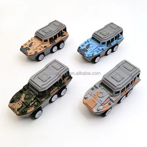Aleación creativa anfibio automóvil coche tirar hacia atrás vehículo militar barco coche modelo de Metal juguetes coleccionables - Product Image 2