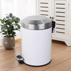 Smart Steel <strong>Garbage</strong> Bin Cleaning Kitchen Dustbin 5l Step Trash <strong>Can</strong> Round Kitchen Trash <strong>Can</strong> - Product Image 2