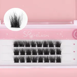 SP EYELASH 3D Russia Volume Natural style DIY Lash Cluster baby Wave lashes C D Curl Pre-Cut Segment Wool Curl Cluster Lashes