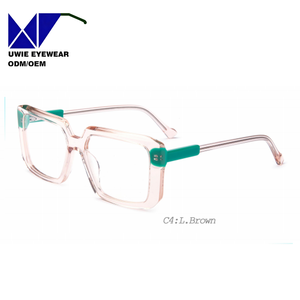 Monture de prescription carrée en acétate sur mesure OEM, taille 53-17-145, anti-lumière bleue, confortable et tendance pour la lecture, unisexe - Product Image 3