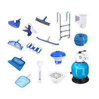 Brosse de nettoyage pour piscine en plastique avec composants PP+AL