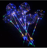 Vente en gros de ballons Bobo lumineux, ballon Bobo à col large de 20 pouces, ballon à bulles Transparent et extensible