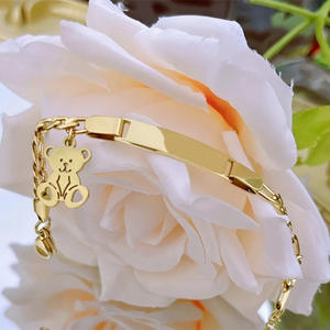 Pulseras Personalizadas de Fábrica, Brazaletes en Blanco para Grabado Láser, Acero Inoxidable Antideslustre, PVD, Oro de 18k, Cadena para Niños - Product Image 2