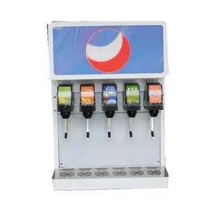 OEM Commercial Soda Post Mix Soda Fountain Dispenser 5 Valves Carbonated Beverage Cold Drink Machine