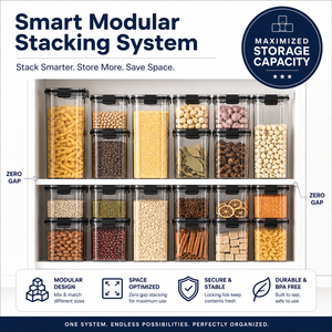 24 Pcs Plastic Kitchen Airtight Food Storage <strong>Containers</strong> with Lids Pantry Organization <strong>Container</strong> for Cereal Dry Food <strong>Flour</strong> Sugar - Product Image 1