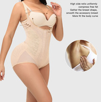 Combinaison complète fine et respirante en polyamide avec contrôle léger du ventre et corset de rehaussement des fesses pour femmes