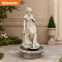 Fontaine murale d'eau décorative en marbre naturel sculpté à la main, style européen classique, pour hôtel, vente en gros