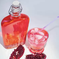 Bouteilles à liqueur en verre cristal à bouchon basculant, avec capsule couronne estampée à chaud, scellées pour le brandy, les sodas, les jus, le café et les boissons – Vente chaude
