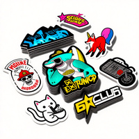 Pegatinas de Vinilo con Corte Personalizado, Etiquetas Adhesivas Impermeables de PVC con Diseño de Logotipo de Empresa, Pegatinas de Dibujos Animados