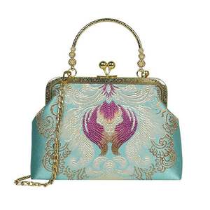 Bolsos de Mano de Lujo para Mujer con Flores Bordadas de Perlas para Graduación 2025, Bolsos de Noche para Boda, Estilo Chino, Bolso de Mano Brillante - Product Image 2